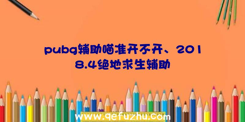 pubg辅助瞄准开不开、2018.4绝地求生辅助