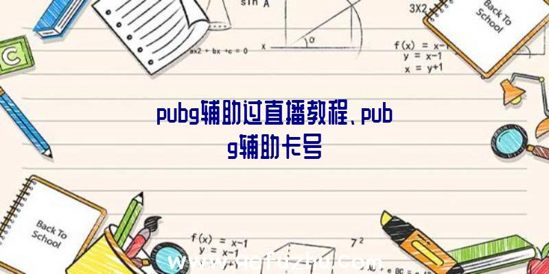 pubg辅助过直播教程、pubg辅助卡号