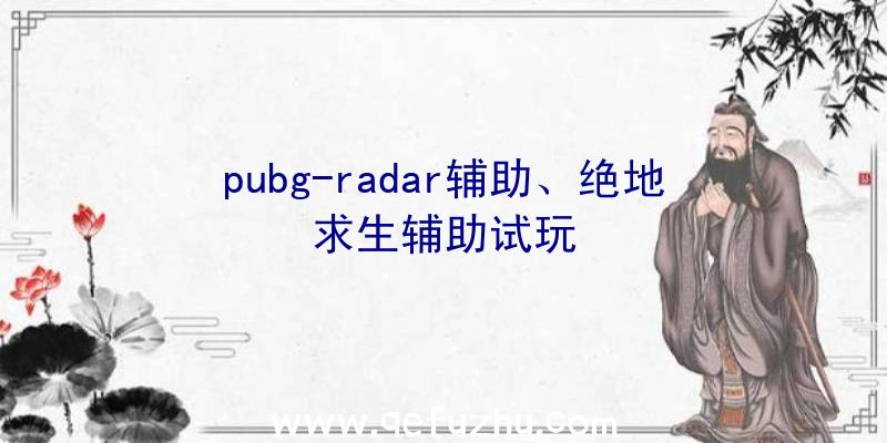 pubg-radar辅助、绝地求生辅助试玩