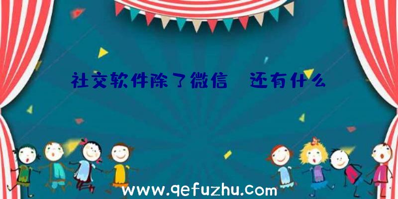 社交软件除了微信QQ还有什么？