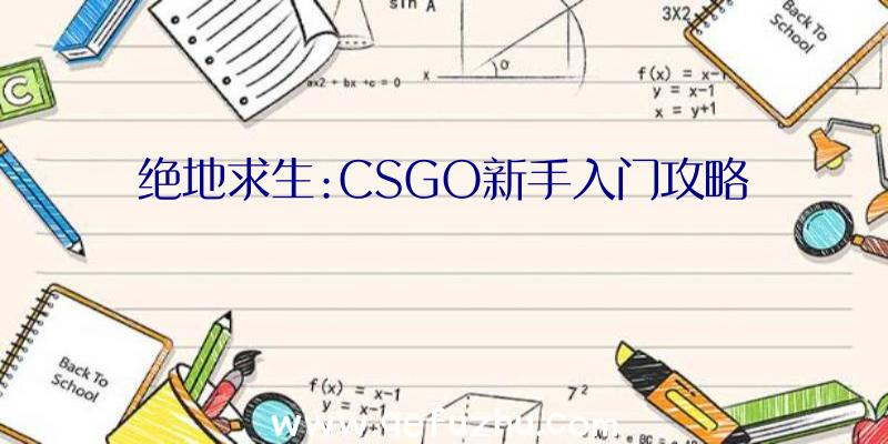 绝地求生:CSGO新手入门攻略