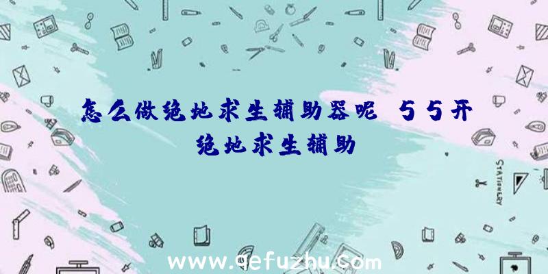 怎么做绝地求生辅助器呢、55开绝地求生辅助