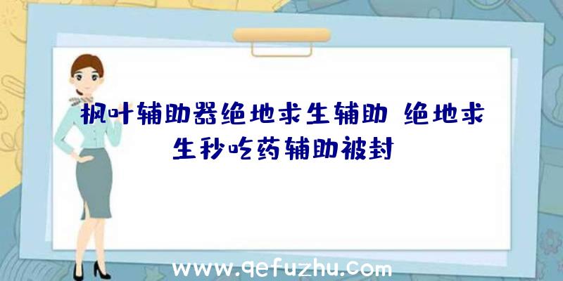 枫叶辅助器绝地求生辅助、绝地求生秒吃药辅助被封