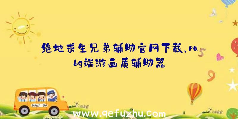 绝地求生兄弟辅助官网下载、pubg端游画质辅助器