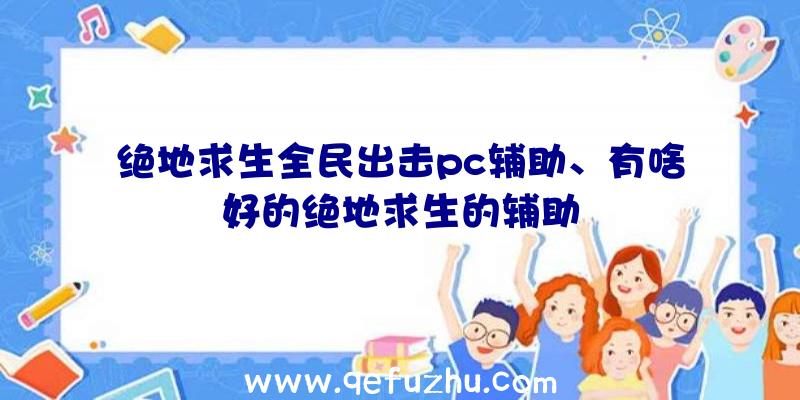 绝地求生全民出击pc辅助、有啥好的绝地求生的辅助