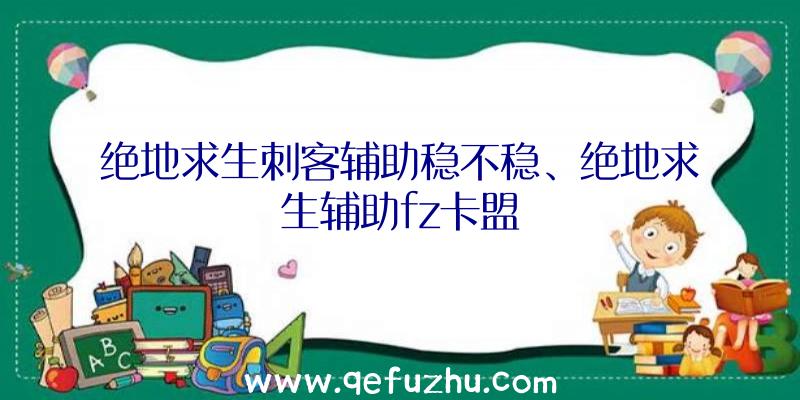 绝地求生刺客辅助稳不稳、绝地求生辅助fz卡盟