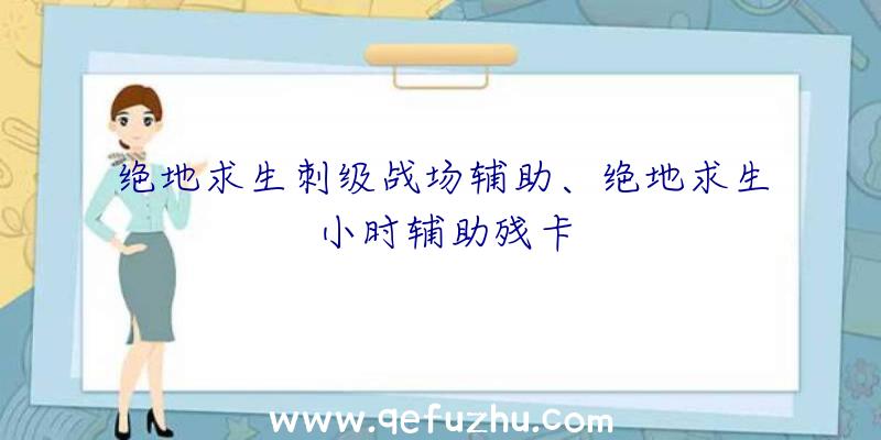 绝地求生刺级战场辅助、绝地求生小时辅助残卡