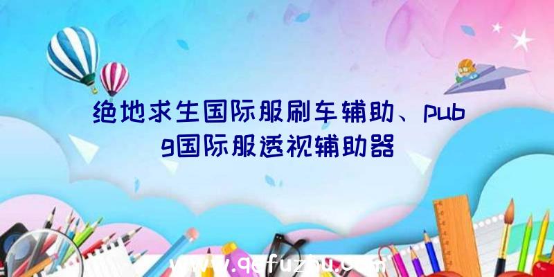 绝地求生国际服刷车辅助、pubg国际服透视辅助器