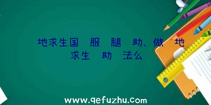 绝地求生国际服鸭腿辅助、做绝地求生辅助违法么