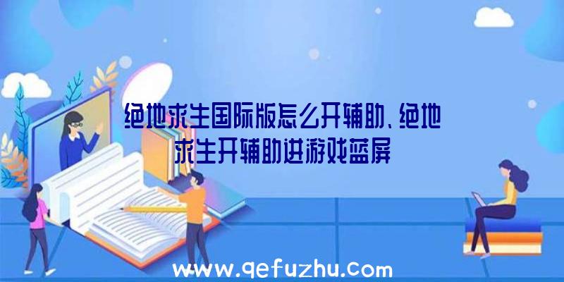 绝地求生国际版怎么开辅助、绝地求生开辅助进游戏蓝屏