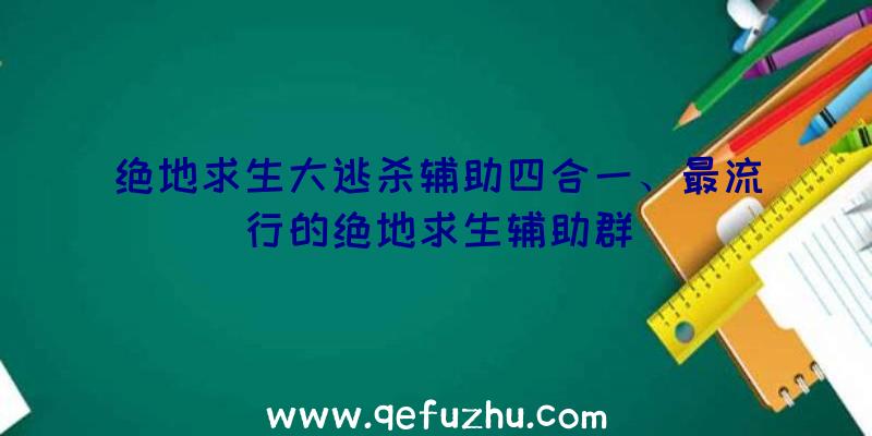 绝地求生大逃杀辅助四合一、最流行的绝地求生辅助群