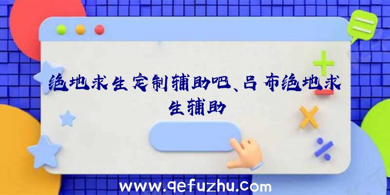 绝地求生定制辅助吧、吕布绝地求生辅助