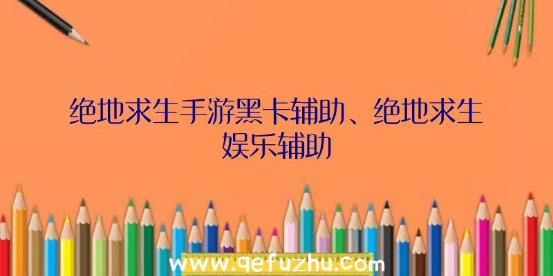 绝地求生手游黑卡辅助、绝地求生娱乐辅助