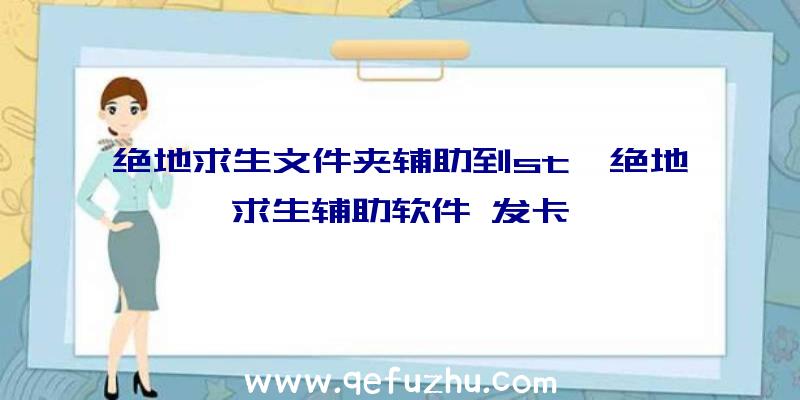 绝地求生文件夹辅助到st、绝地求生辅助软件