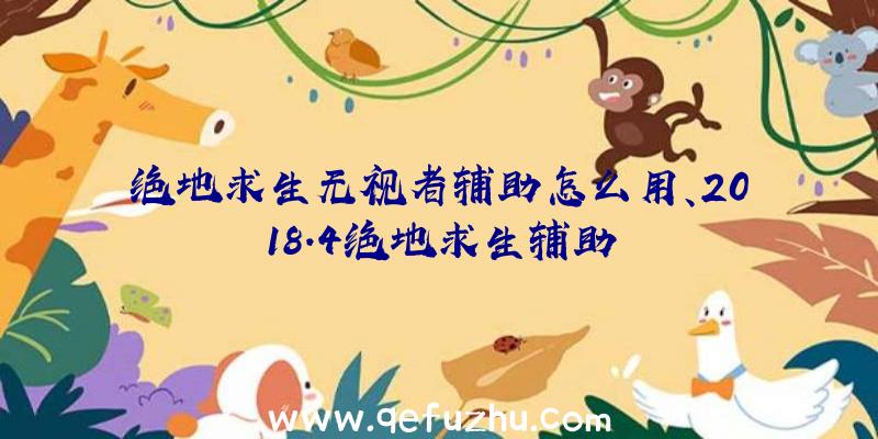 绝地求生无视者辅助怎么用、2018.4绝地求生辅助