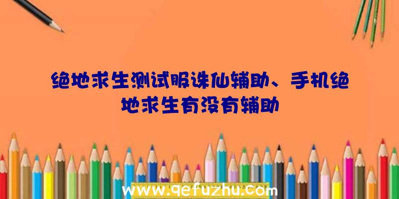 绝地求生测试服诛仙辅助、手机绝地求生有没有辅助