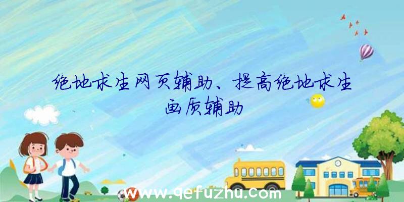 绝地求生网页辅助、提高绝地求生画质辅助