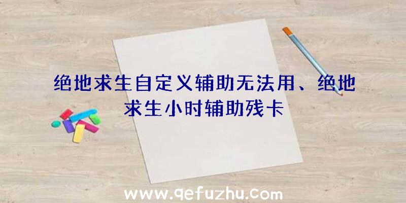 绝地求生自定义辅助无法用、绝地求生小时辅助残卡