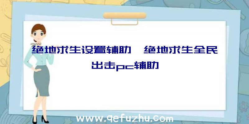 绝地求生设置辅助、绝地求生全民出击pc辅助