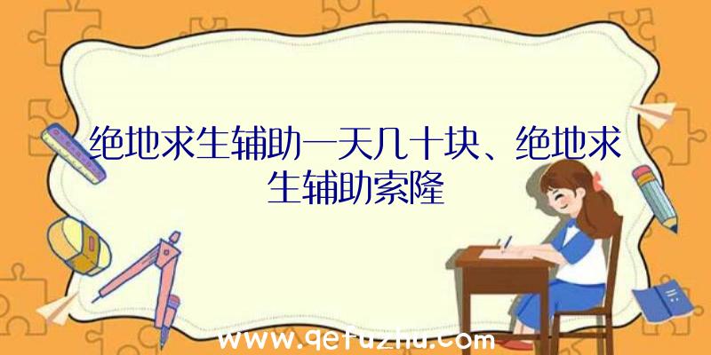 绝地求生辅助一天几十块、绝地求生辅助索隆