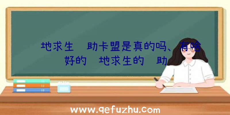 绝地求生辅助卡盟是真的吗、有啥好的绝地求生的辅助