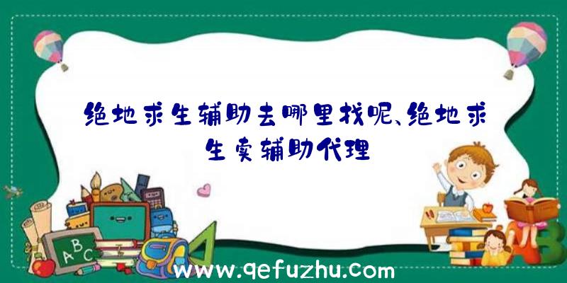 绝地求生辅助去哪里找呢、绝地求生卖辅助代理