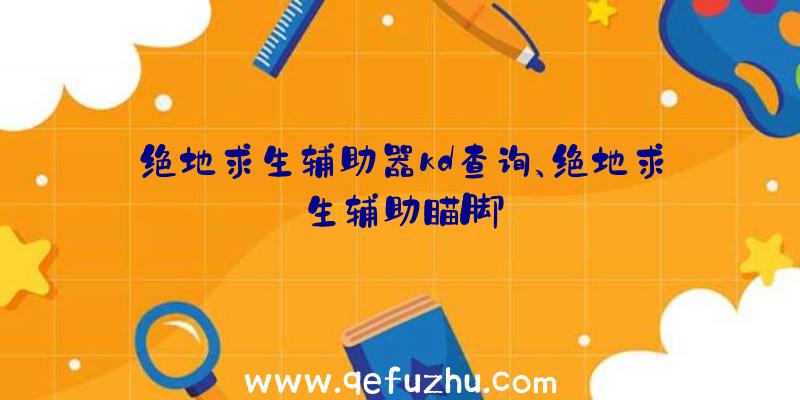 绝地求生辅助器kd查询、绝地求生辅助瞄脚