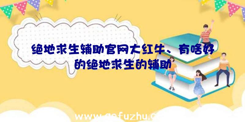 绝地求生辅助官网大红牛、有啥好的绝地求生的辅助