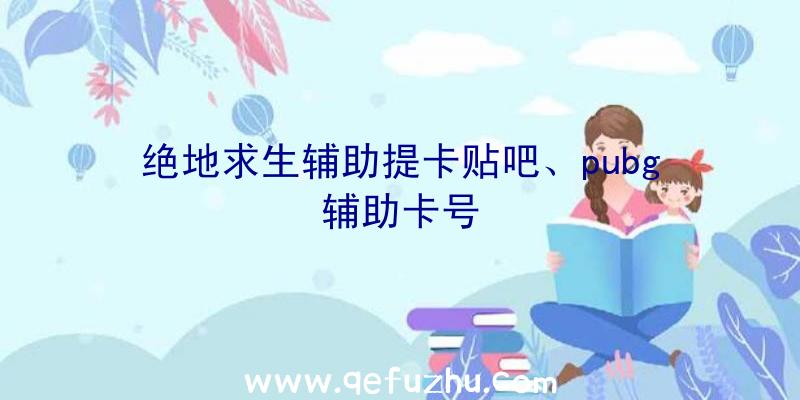 绝地求生辅助提卡贴吧、pubg辅助卡号