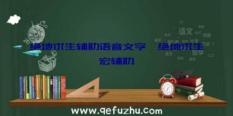 绝地求生辅助语音文字、绝地求生宏辅助