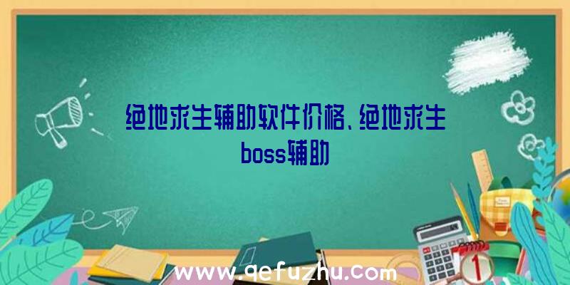 绝地求生辅助软件价格、绝地求生boss辅助