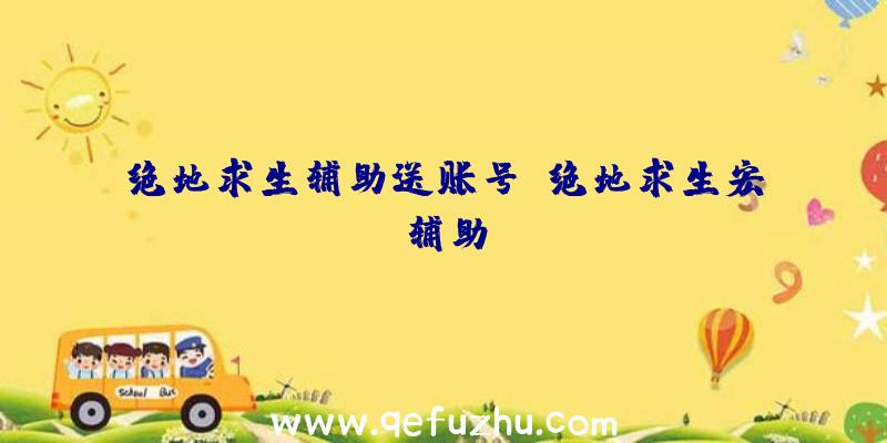 绝地求生辅助送账号、绝地求生宏辅助