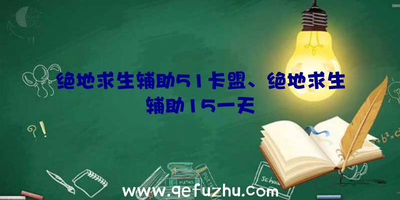 绝地求生辅助51卡盟、绝地求生辅助15一天