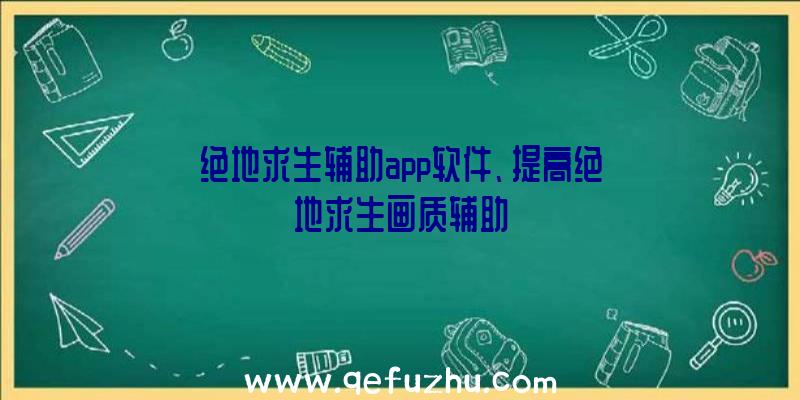 绝地求生辅助app软件、提高绝地求生画质辅助