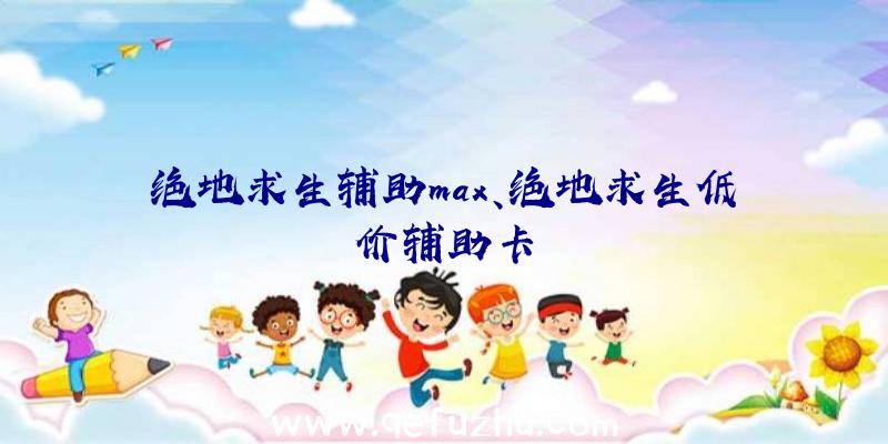 绝地求生辅助max、绝地求生低价辅助卡