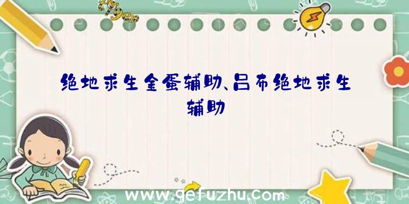 绝地求生金蛋辅助、吕布绝地求生辅助