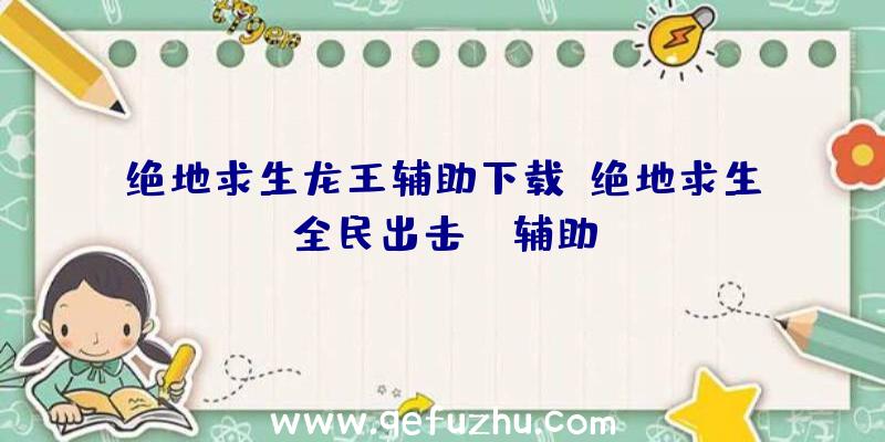 绝地求生龙王辅助下载、绝地求生全民出击pc辅助