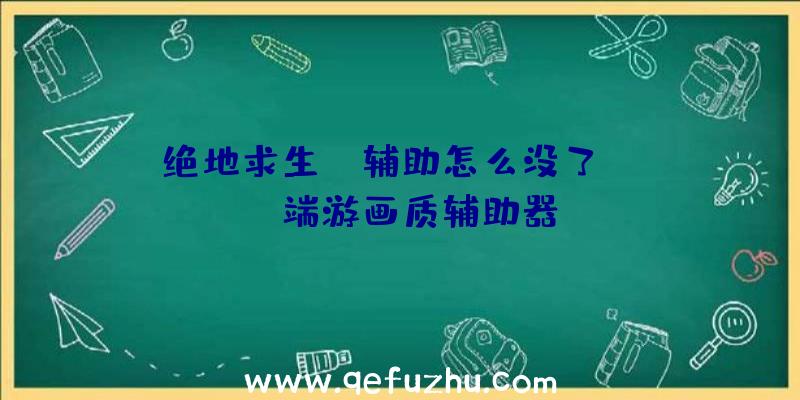 绝地求生BA辅助怎么没了、pubg端游画质辅助器