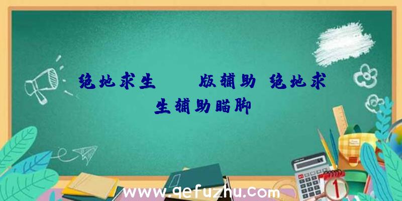 绝地求生home版辅助、绝地求生辅助瞄脚