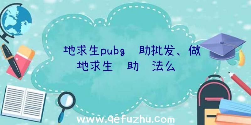 绝地求生pubg辅助批发、做绝地求生辅助违法么