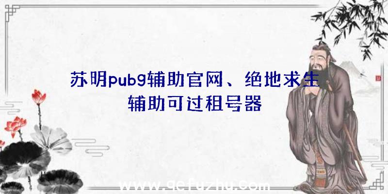 苏明pubg辅助官网、绝地求生辅助可过租号器