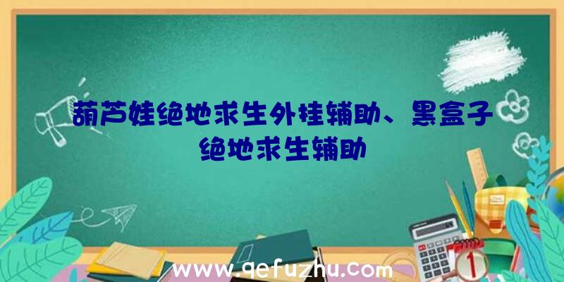 葫芦娃绝地求生外挂辅助、黑盒子绝地求生辅助