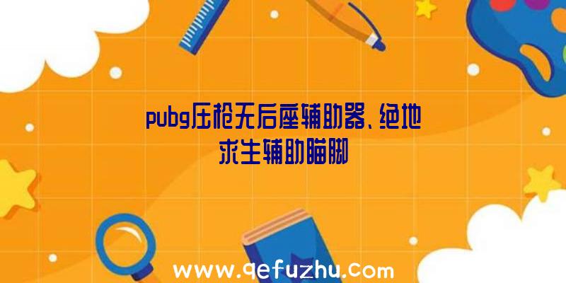 pubg压枪无后座辅助器、绝地求生辅助瞄脚