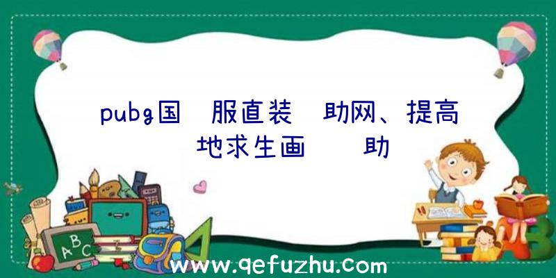 pubg国际服直装辅助网、提高绝地求生画质辅助