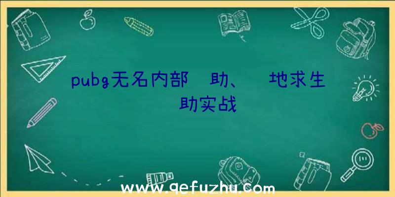 pubg无名内部辅助、绝地求生辅助实战