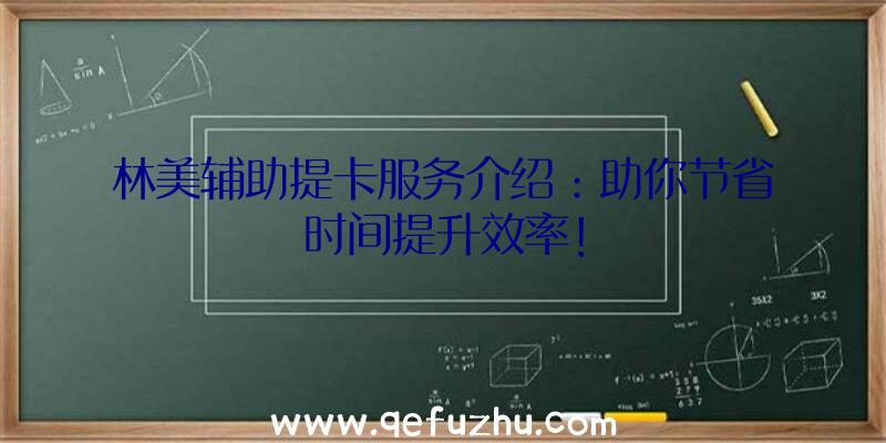 林美辅助提卡服务介绍：助你节省时间提升效率！
