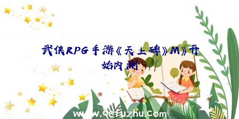 武侠RPG手游《天上碑》M》开始内测