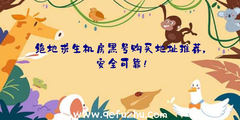 绝地求生机房黑号购买地址推荐，安全可靠！