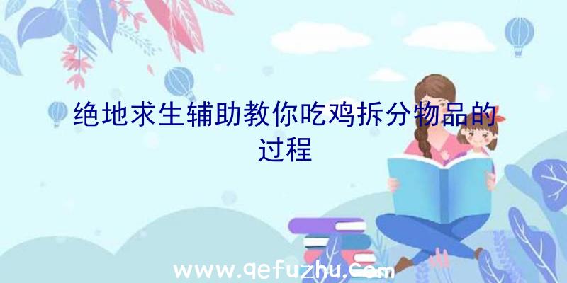 绝地求生辅助教你吃鸡拆分物品的过程